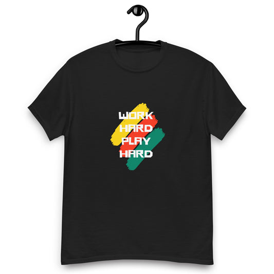Men's classic tee - Work Hard, Play Hard - Premium  from Aussie CartFiller - Just $39.85! Shop now at Aussie CartFiller